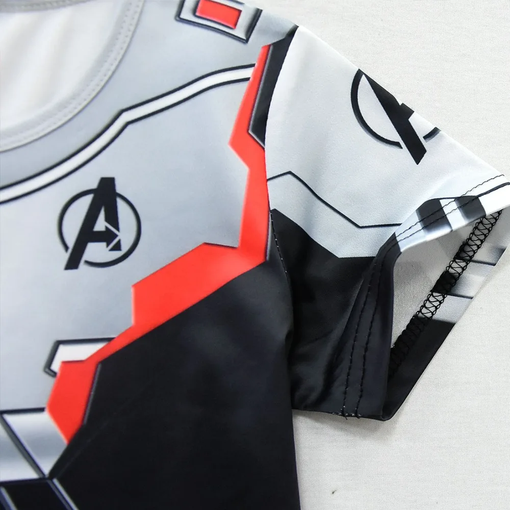 Avengers Endgame Quantum Realm Battle Suit Cosplay Costume T-shirt Tee Top Unisex Tracksuit Tops Avengers 4 Movie T-Shirt