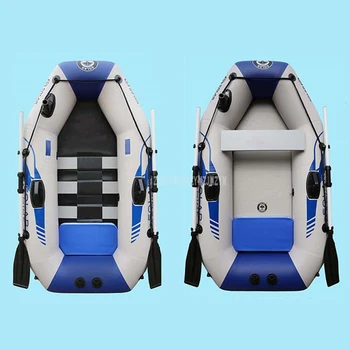 1-2 Person PVC Inflatable Boat Dinghy Fishing Rowing Boat 0.7MM For Drifting Sufing With Aluminum Oars and Air Pump B1175/B3175 new durable inflatable boat transom launching wheel for inflatable dinghy yacht tender raft rowing boats accessories