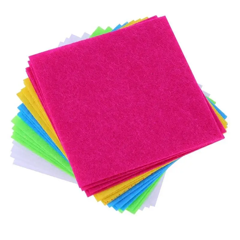 

20Pcs/set 10*10cm handmade felt fabric diy craft fabric flowers balls felting wool Cloth DIY Craft Bundle for Sewing Doll