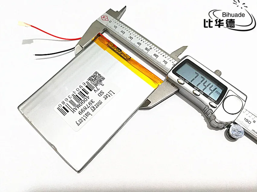 Bateria de Iões de Lítio Li-ion para Tablet Frete Grátis 3.7 v 4000 Mah Polímero Bateria pc 7 Polegada 8 5 Pcs 397899 - Image 4