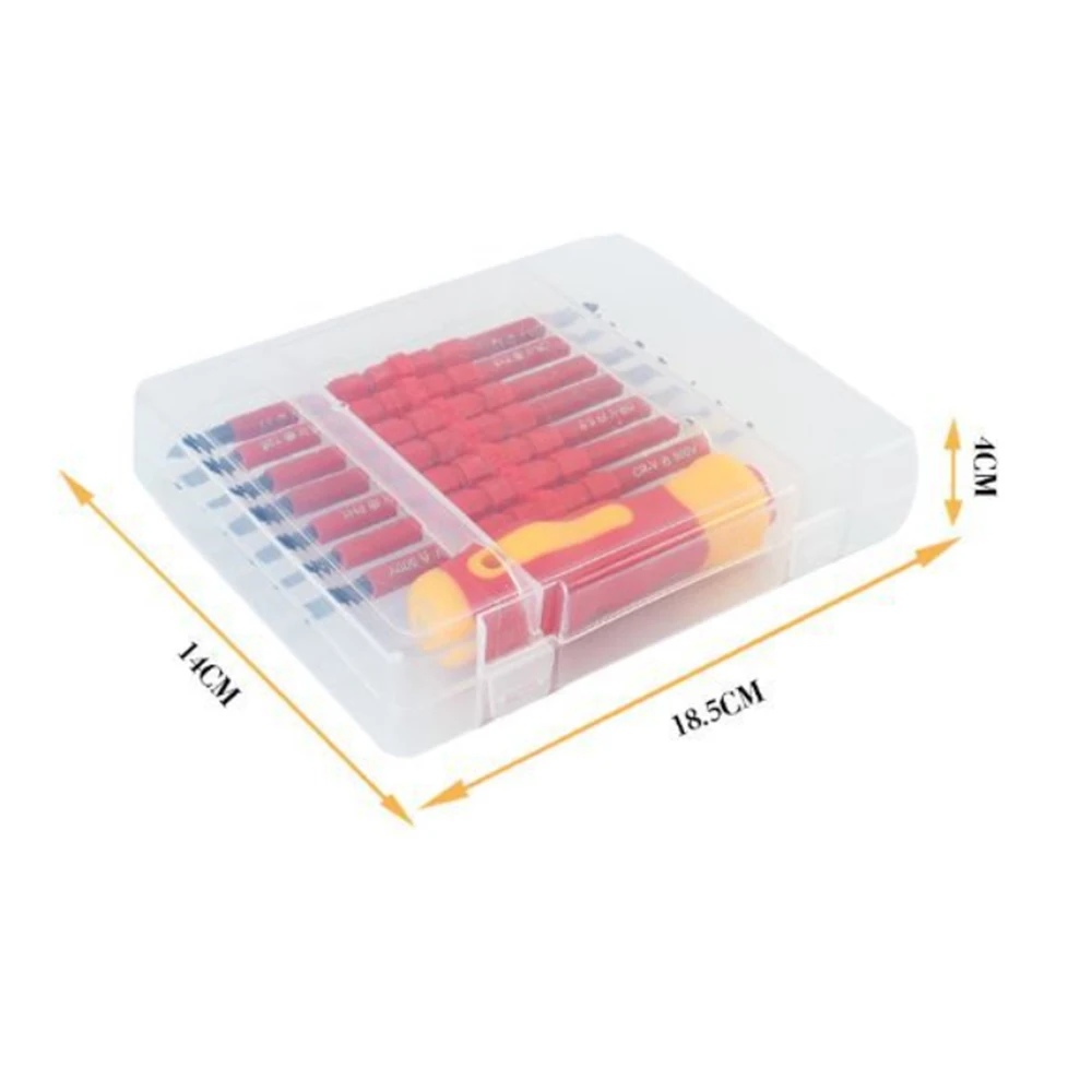 8 шт. электрическая отвертка Набор инструментов полностью Электрический изолированный Набор отверток Тип головки