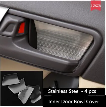 Stainless Steel Inner Door Bowl Cover Decorative Sticker For Toyota Prado 2010-2017 Z2EA343 | Автомобили и мотоциклы