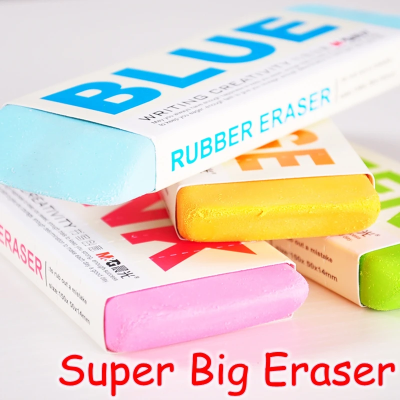 [M&G] Retail Kawaii School Supplies Pencil Rubber Erasers / High Quality Cute Super Big Eraser 4 Colors AXP96453