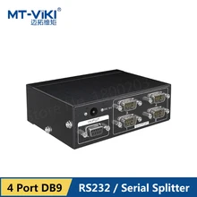 MT-Lamoda 4 Порты и разъёмы serial Splitter DB9 концентратора RS232 дистрибьютор двунаправленный com протокола передачи данных с Адаптеры питания mt-rs104
