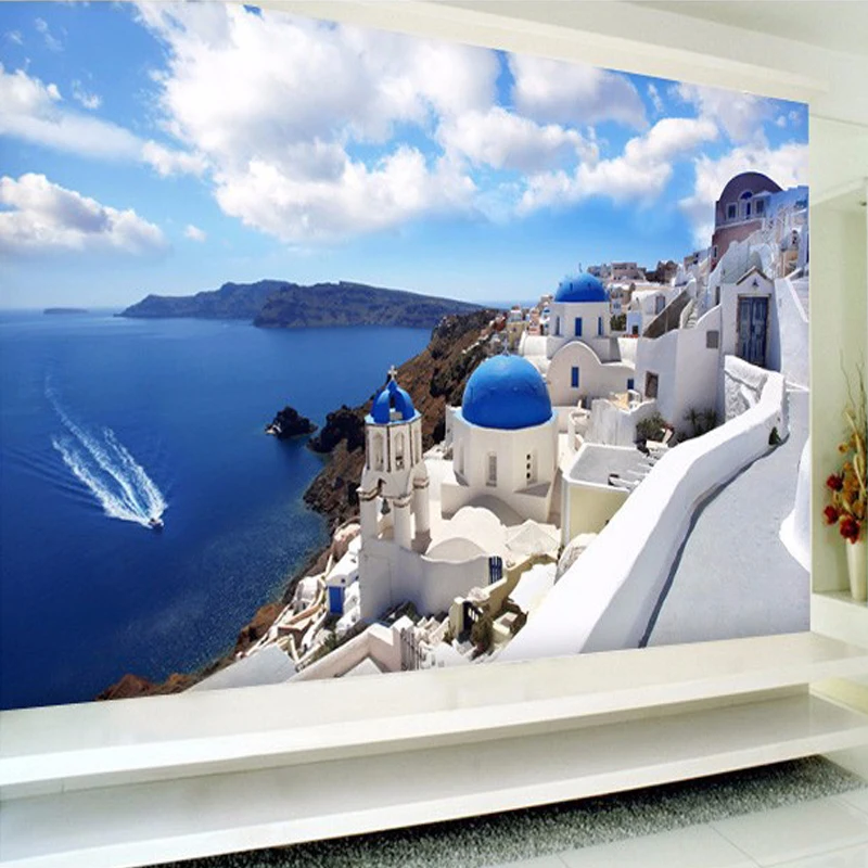 Пользовательские фотообои любого размера 3D морской пейзаж европейская бережная