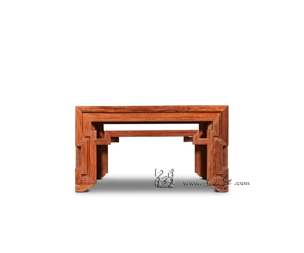Rosewood Rectangle Low Tables Lounge Room Solid Wood Office Coffee Big Desk 1.3*1m New Classical Carving Home Furniture Redwood