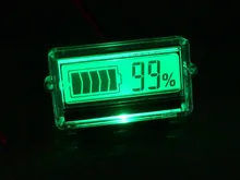 LCD battery capacity indicator 8-63v battery level display meter with transparent shell voltameter coulombmeter scooter parts