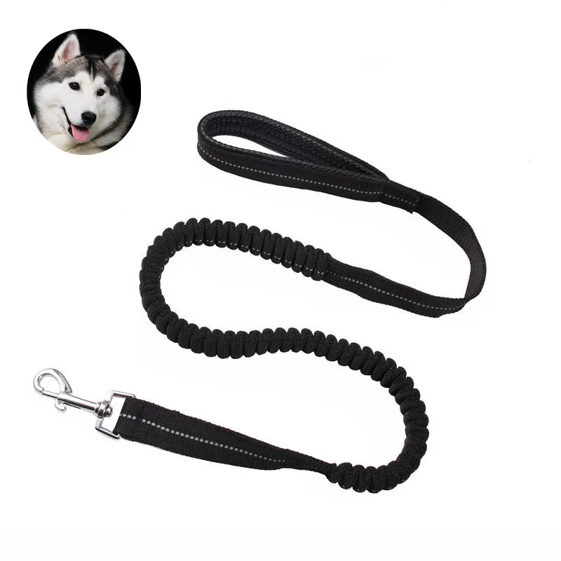 Reflective Dog Leash Elastic cushion pet Lead with Comfortable foam