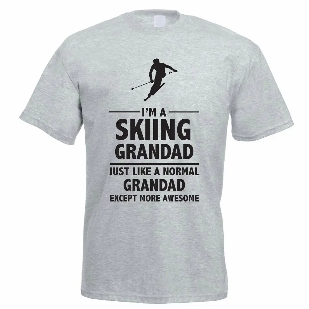I'M A SKIING GRANDAD Дедушка и дедушка/День отца/идея забавного подарка Мужская футболка