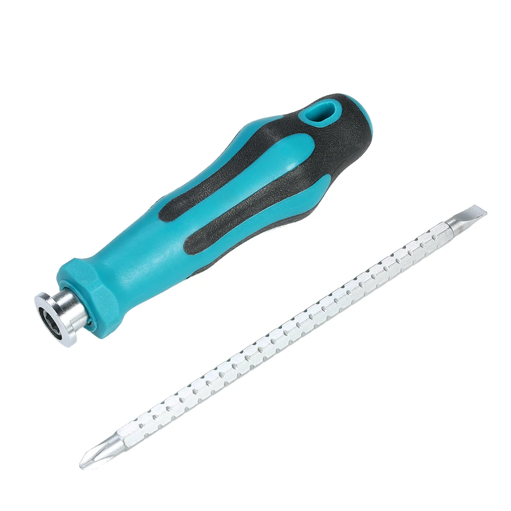 

2 in 1 Retractable Adjustable Ratchet Screwdriver Set Two-Way Slotted Phillips Magnetic Screwdriver Bits Home Repair Tool Kit