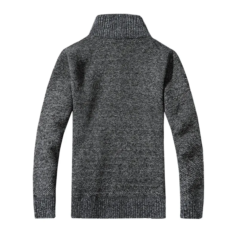RUELK 2019 Men's Sweaters Autumn Winter Warm Cashmere Wool Zipper Pullover Sweaters Man Casual Knitwear Plus Size M-XXXL