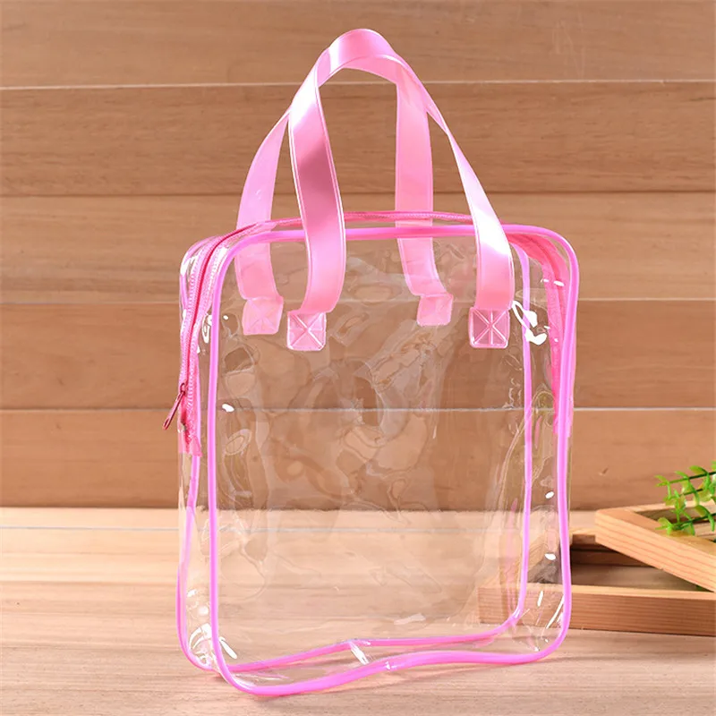 100pcs/lot Travel PVC Cosmetic Bags Women Transparent Clear Zipper Makeup Bags Organizer Bath ...