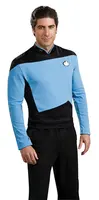 Star Trek ТНГ следующее поколение красный цвет желтый, синий; размеры 34–43 рубашка форма Косплэй костюм для Для мужчин пальто Хэллоуин Вечерние