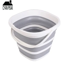 10L Silicone Bucket for Fishing Folding Collapsible Bucket Car Wash Outdoor Fishing Square Barrel Bathroom Kitchen Camp Bucket folding thickened fishing bucket fish protection outer bucket multi function fishing barrel fishing gear