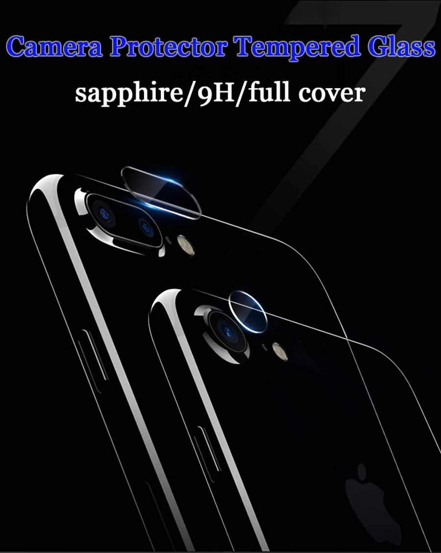 Для iPhone 7 стекло на для iPhone 8 Plus 6s 6 9H твердость камеры защитное закаленное стекло+ металлический задний объектив Камера Протектор Кольцо