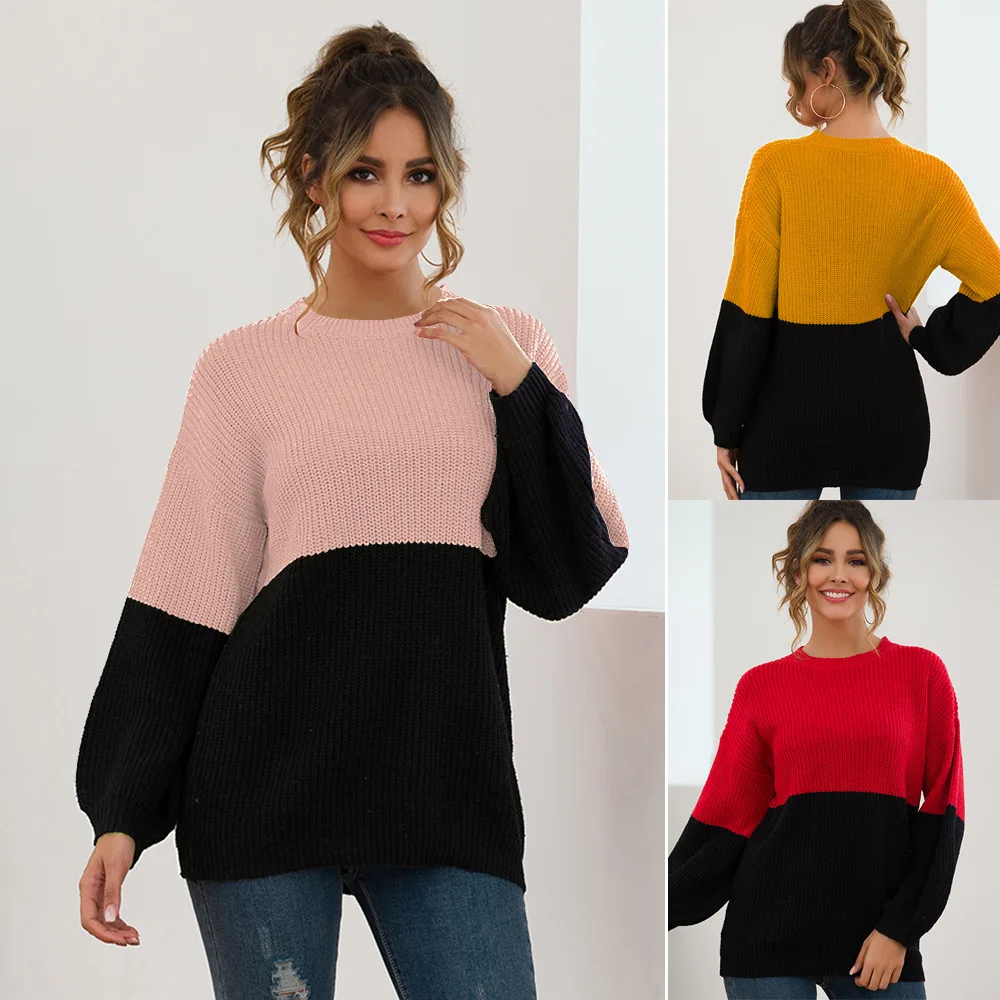 

Women Long Leeve O Neck Autumn Winter Sweaters Pullover Plus Size Knit Sweaters Tops Female Jumpers Clothes Outerwear Pullovers