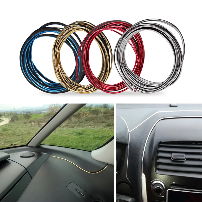 

5M Mouldings Car Dashboard Decoration Trim Strips Auo Accessories Car Styling for Ford Focus 2 3 Audi a3 VW Polo Golf 7 BMW f30