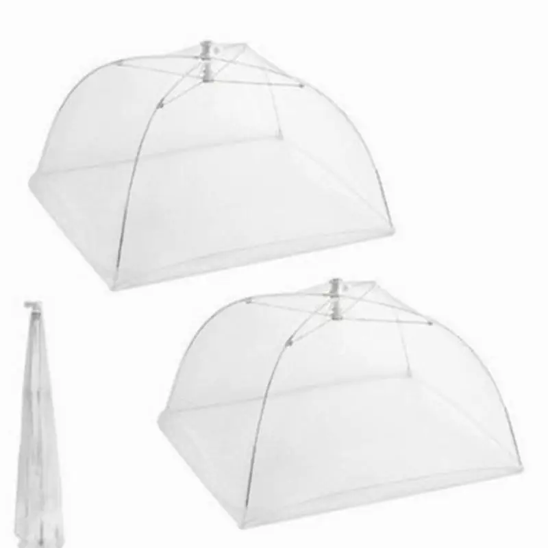 

6pcs Foldable Table Food Cover Umbrella Style Pop-Up Mesh Screen Food Cover Tent Reusable Picnic Food Covers Anti Fly Mosquito