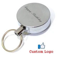 4 см, изготовленные под заказ брелки с логотипом, металлические выдвижные кольца для ключей, выгравированные ID бейдж, ремешок для бейджа, держатель для Бейджа