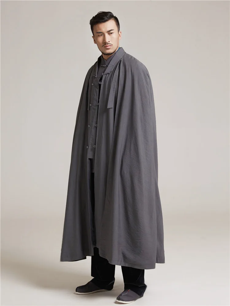 Китайская одежда дзен двойной Костюм Монах сидя под домашним держателем отличное пальто изысканные халаты Мужской костюм ветровка