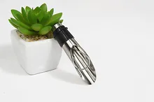 1PC 2 In 1 Wine Stopper Red Wine Pouring Tool Stainless Steel Wine Bottle Stoppers Funnel Pourer Wine Bottle Pourer LJ 007 transparent red wine pourer