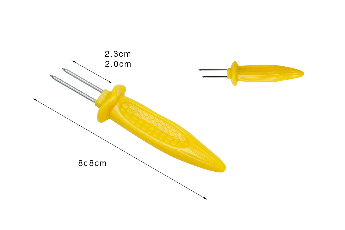 4 шт. вилки для кукурузы термостойкие маленькие держатели для кукурузы столовые вилки из нержавеющей стали инструмент для барбекю для пикника Кемпинг, барбекю