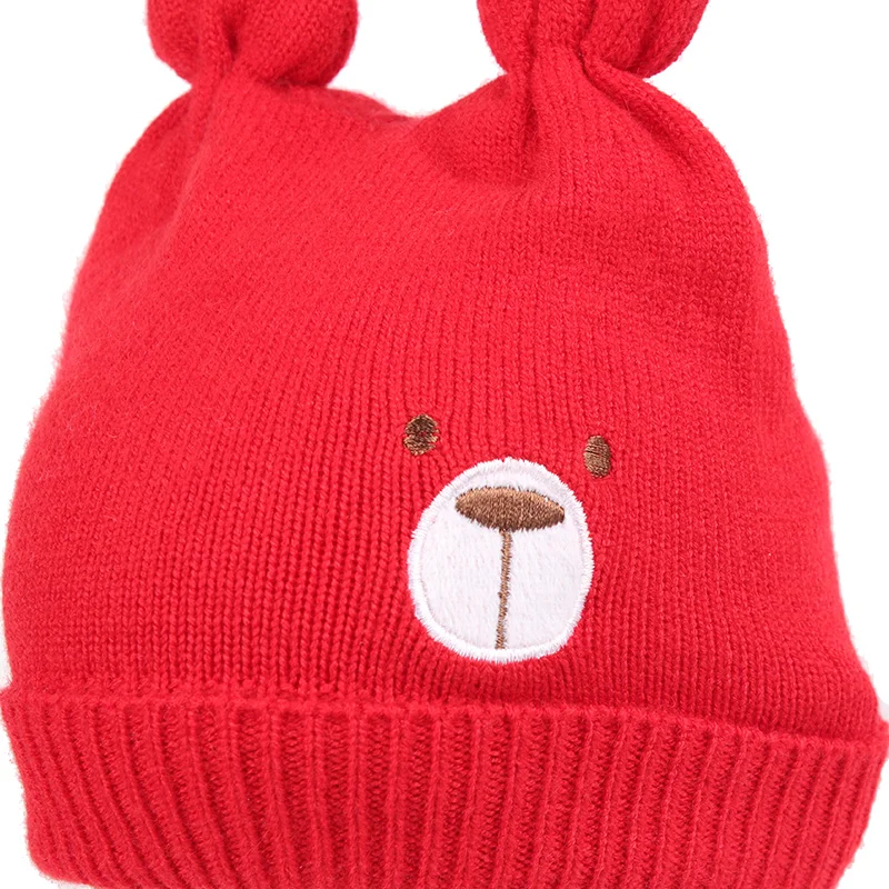 Bear Cotton Baby Hat Beanie Warm Winter Newborn Beanie Hat Cute Ears Knitted Baby Girls Hat Soft Comfortable Cradle Beanie New  (17)