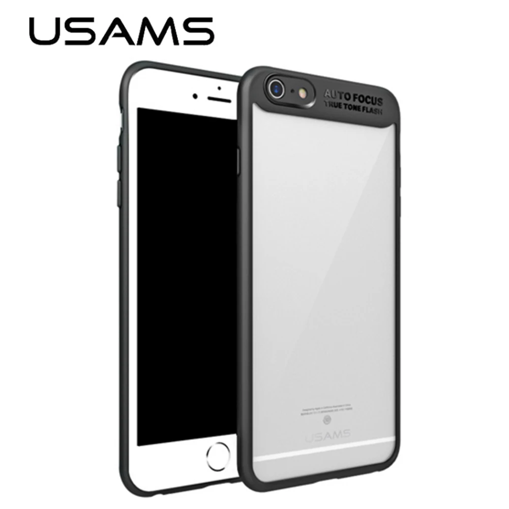 USAMS для Iphone6/6s/6 p/7/7 p/iPhone8 MingDun серия TPU+ PC Прозрачный чехол для задней панели мобильного телефона все включено защитный чехол