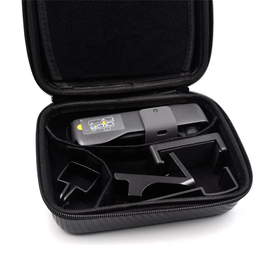 PU Carbon Grain Storage Bag For DJI OSMO Pocket Portable Travel Carry Case Cover For OSMO Pocket Accessories Protective Handbag-14