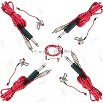 

5PCS New Tattoo Gun Machine Clip Cord RCA Jack Conversion Kit 1/4" Power supply Tattoo Accesories free shipping