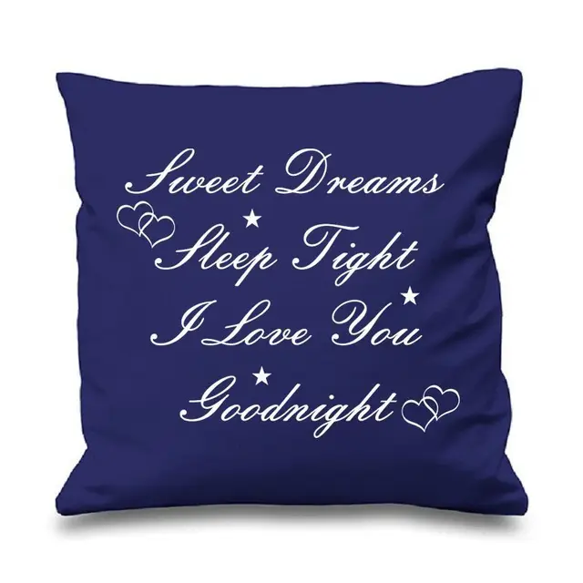 Quote Sweet Dreams Sleep Tight Goodnight Cushion Cover Throw
