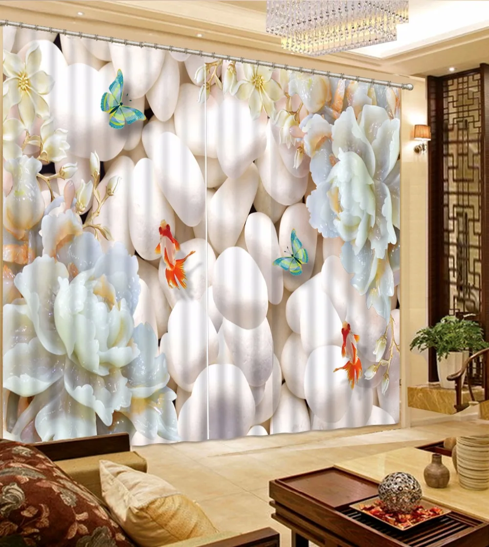 

personalized decor Luxury European Modern marble curtains