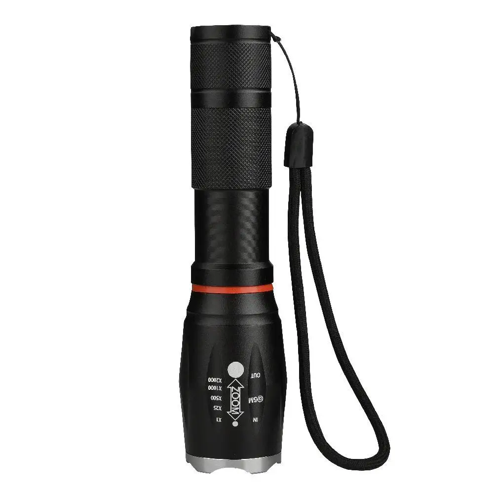 T6 LED Telescopic Zoom 8000 LM AAA Tactical Portable Flashlight Camping