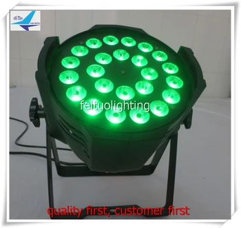 

E- 2pcs/lot 24x12w led par 64 rgbwa uv par led dmx control 6 in 1 six colors led pan can light stage studio light