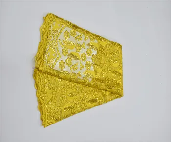 

French Net Lace Fabric 2016 Latest african guipure lace fabric with embroidery mesh nigerian tulle lace fabric 16.80