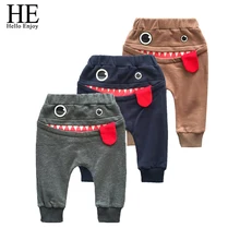 HE Hello Enjoy/детские длинные штаны с героями мультфильмов хлопковые весенние штаны-шаровары для маленьких мальчиков штаны для новорожденных свободные эластичные штаны для младенцев