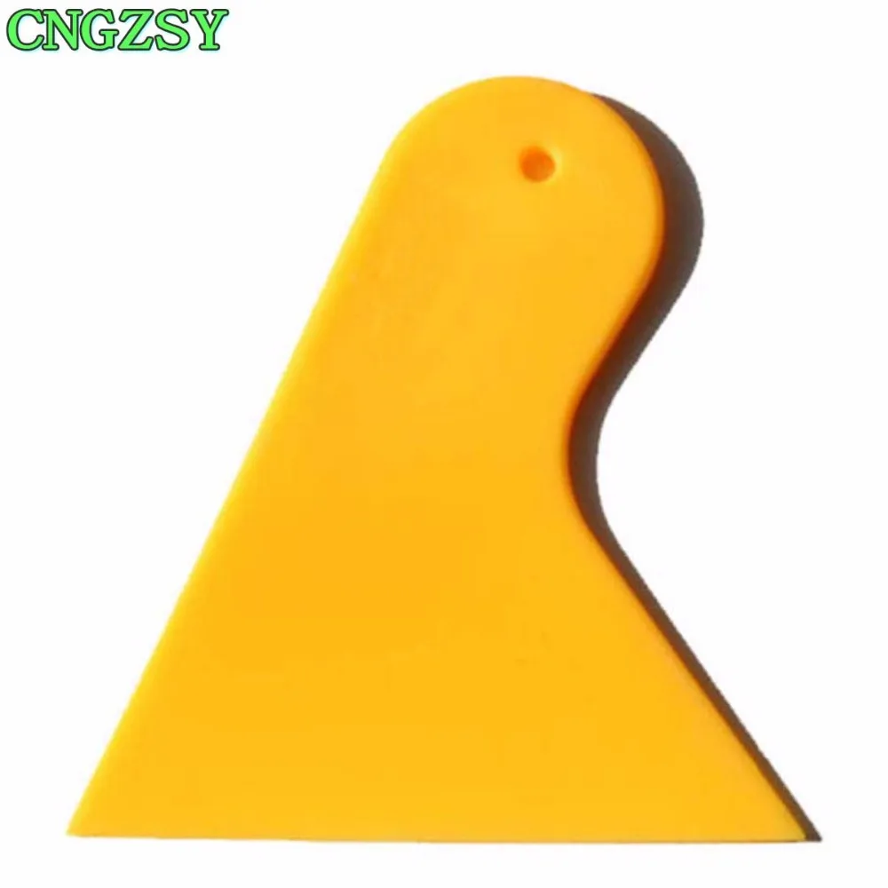

Yellow Triangle Tint Scraper 9*10cm Window Film Installation Car Wrapping Squeegee Tool Window Glass Cleaning Scraper Wiper A04