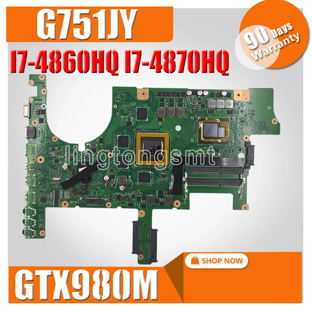 G751JY placa base para ASUS G751 G751J G751JY G751JT G751JL placa base portátil I7-4860HQ I7-4870HQ GTX980M 4 GB G751JY placa base para ASUS G751 G751J G751JY G751JT G751JL placa base portátil I7-4860HQ I7-4870HQ GTX980M 4 GB