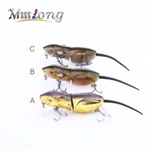 "Mmlong 2.5"" Крысиная Рыбалка реалистичные приманки воблер мышь яркими 3D глазами плавать приманки 10.3 G и реалистичные рыболовные снасти воблер Rat4-М"