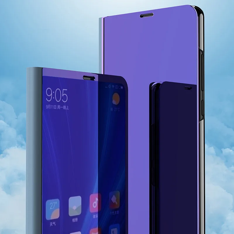 

New Smart Leather View Case For xiaomi mi mi6 Mirror Flip Stand Cover For xiaomi mi mi6 phone case covers