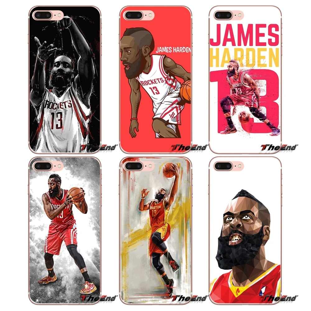 

James Harden Star Basketball TPU Skin Case For Sony Xperia Z Z1 Z2 Z3 Z5 compact M2 M4 M5 E3 T3 XA Aqua LG G4 G5 G3 G2 Mini Capa