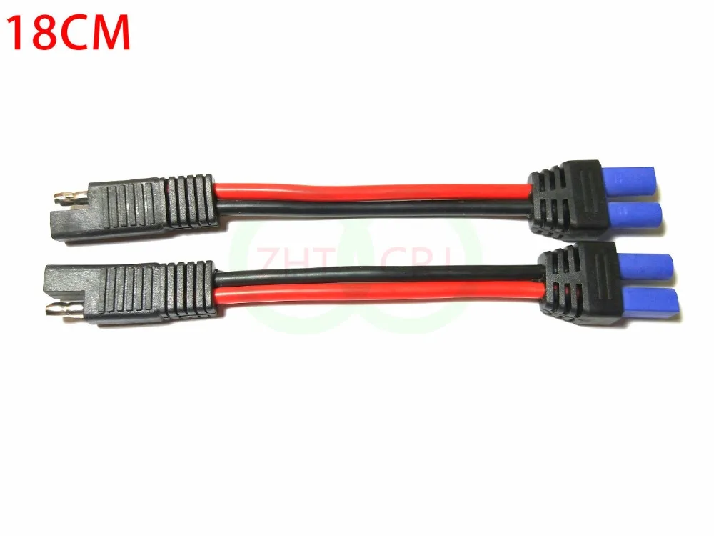 

6PCS 12AWG EC5 Female Connector TO SAE Power Automotive Soft silicone Cable