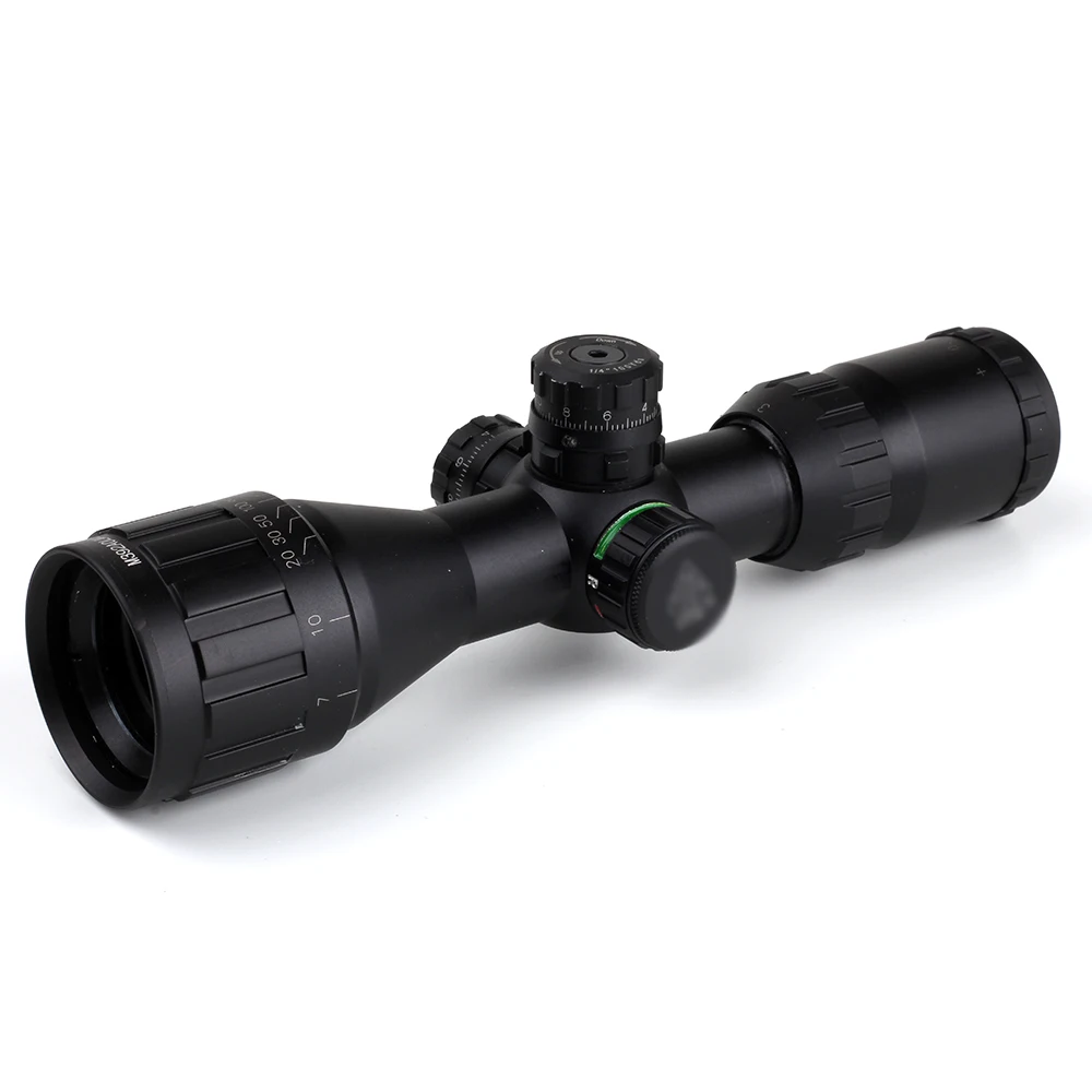 

U 3-9x32 Tactical Rifle socpe With Sun Shade & QD Quick-detach Rings AOLWQ 1 inch Tube Mil-dot Compact Sights