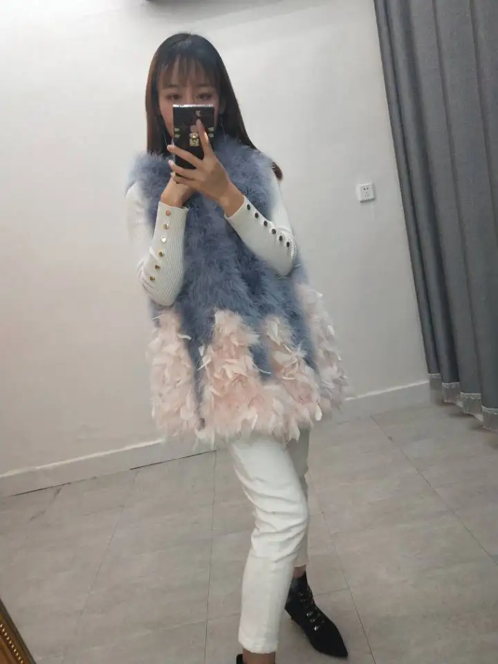 pena com capuz colete feminino