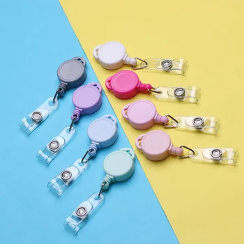 

Anti-Lost Clips Retractable Pull Badge ID Lanyard Name Tag Card Badge Holder Reels Key Ring Chain School Student Office Supplies
