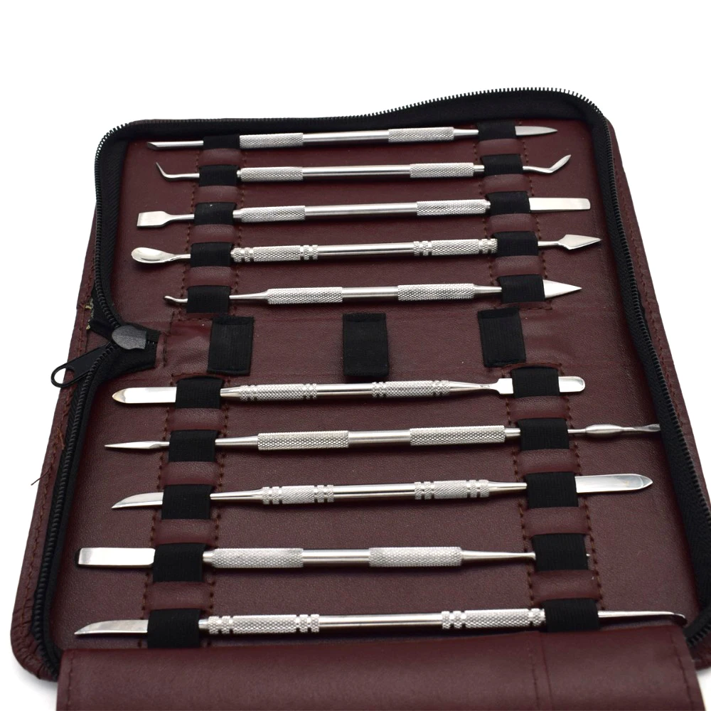 

10PCS Metal Spatula Carving Knife for Wax Craft Sculpture Dental Knife Carve Pottery Clay Carving Modeling Jewelry DIY Tool