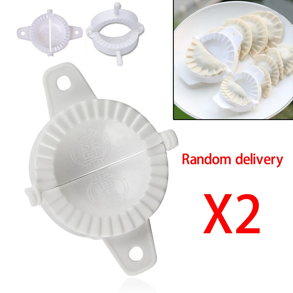 

2 pcs Easy to use Press Plastic Dough Dumpling Pie Making Maker Mould