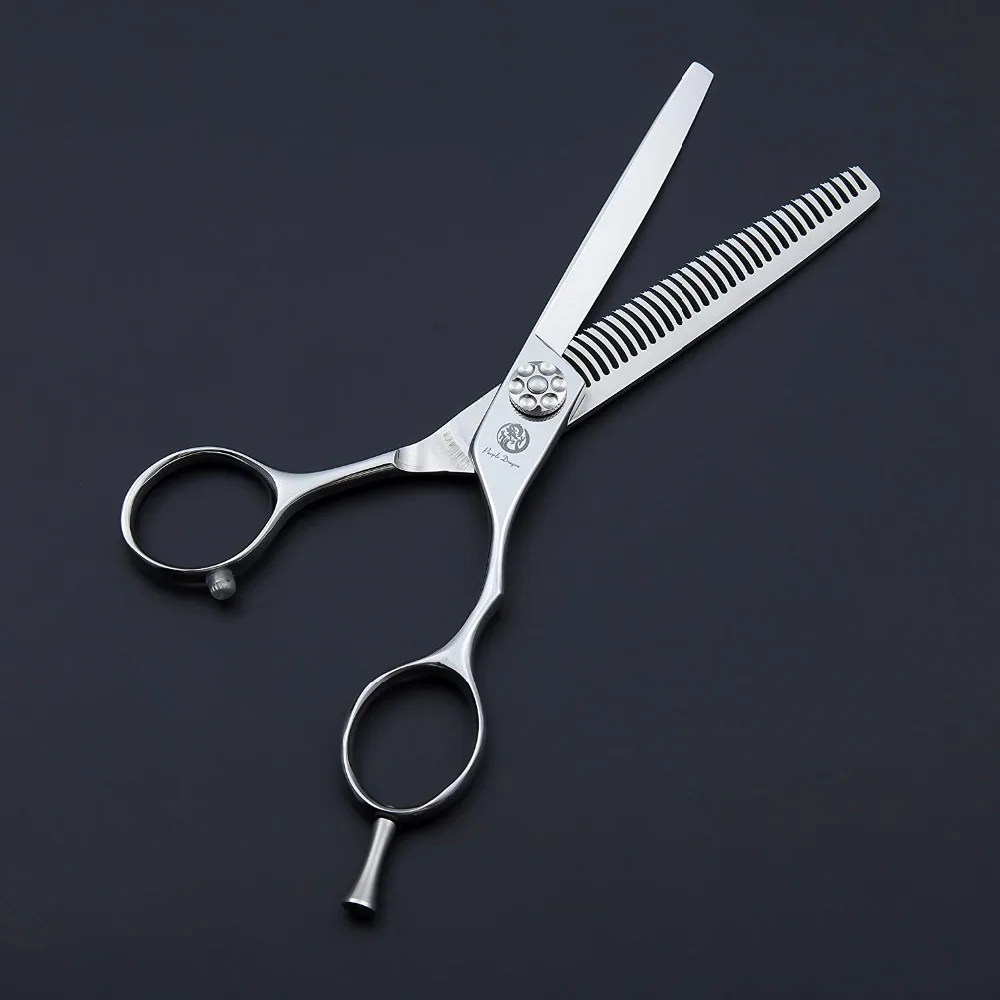 

Purple Dragon 6.0 inch European Style Reversed Tooth Barber Hair Thinning/Blending/Texturing Scissors/Shear