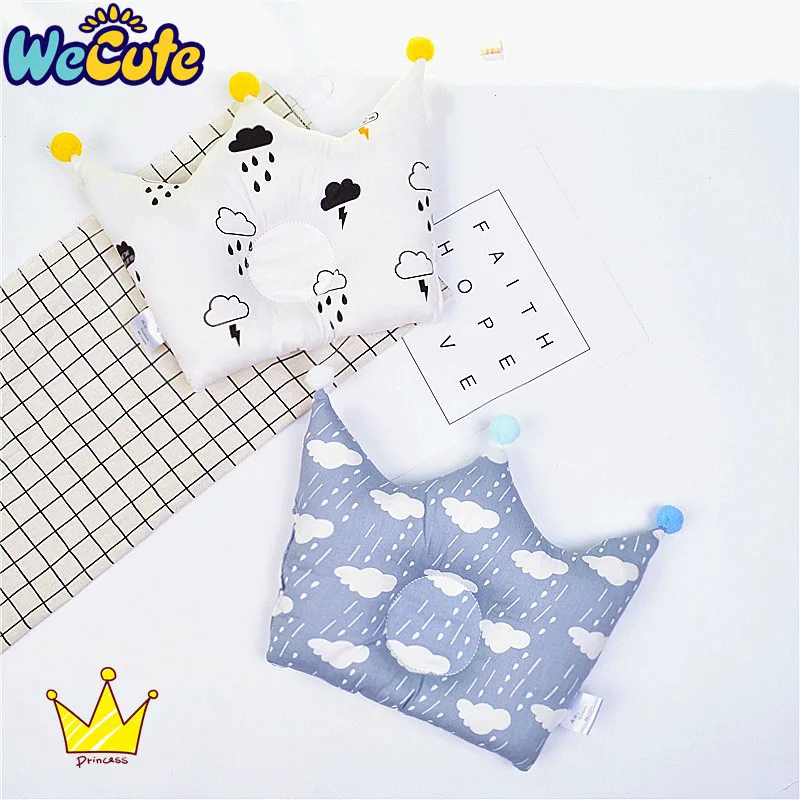 Wecute Детские подушки для коррекции короны хлопковые мягкие новорожденных