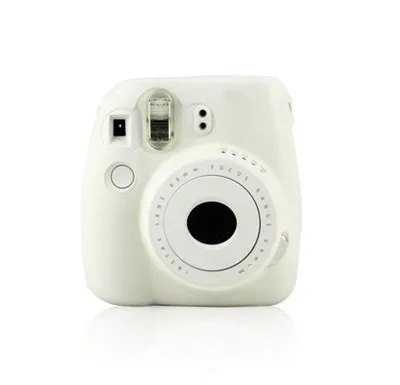 Для Fujifilm, Polaroid Mini 8/8+/9 Instax из искусственной кожи пленка Камера чехлы Сумки - Цвет: Silica-White